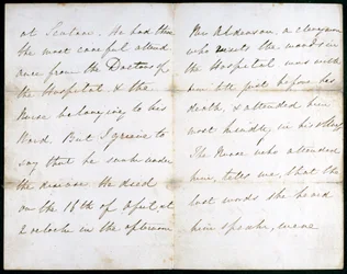Brief van Florence Nightingale, mei 1856