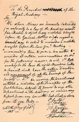 Brief aan Benjamin West, President van de Koninklijke Academie, 1803 1904