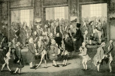 Levee van Lord Cornwallis Gouverneur-Generaal in de deuropening rechts, 1925