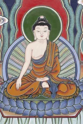 Leven van Boeddha Meditatiehouding, Seoul, Zuid-Korea