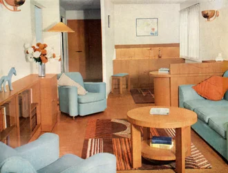 Woonkamer door Bird Iles Ltd., Londen, 1937