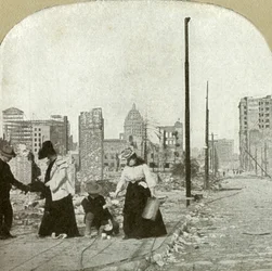 Kijkend naar het oosten vanaf de hoek Ellis en Jones - Hoog gebouw, The San Francisco Call