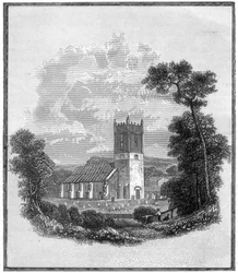 Begraafplaats van Lord Byron, Hucknall Torkard kerk, Nottinghamshire, 1888