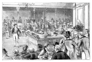 Lord John Russell 1792-1878 introduceert de Reform Act van 1832, ca. 1895