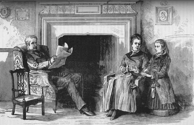 Lord en Lady Wolseley en hun dochter, ca. 1882-85