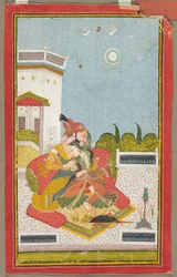 Liefhebbers omhelzen Raga Malkaus, ca. 1760
