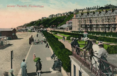Lower Parade, Folkestone, eind 19e-begin 20e eeuw