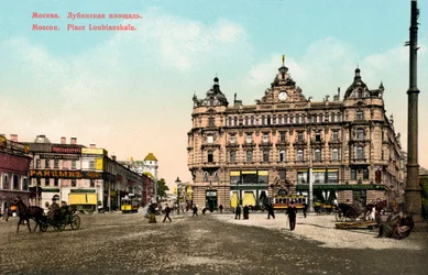 Lubyanka-plein, Moskou, Rusland, ca. 1890-ca. 1905