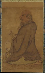 Luohan met een Witte Aap, Late Ming of vroege Qing-dynastie, 17e eeuw
