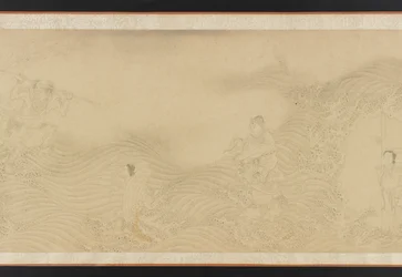 Luohans die land en zee oversteken, Ming of Qing-dynastie, 17e eeuw