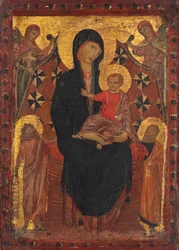 Madonna en kind met Johannes de Doper, Petrus en twee engelen