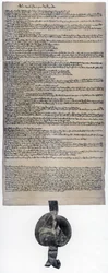 Magna Carta, Engels handvest oorspronkelijk uitgegeven in 1215