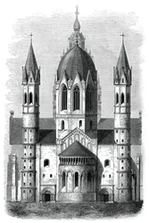 Mainz Kathedraal, Rijn, Duitsland, 12e en 13e eeuw, 1870