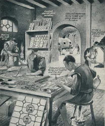 Het maken van een glas-in-loodraam