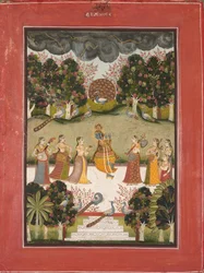 Malar Ragini: Krishna speelt de fluit voor zeven Gopi
