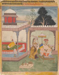 Malavakusika Raga...uit een Verspreide Ragmala Serie Garland of Musical Modes, begin 17e eeuw