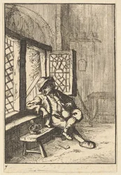 Man zittend bij een raam kopie, 1610-85