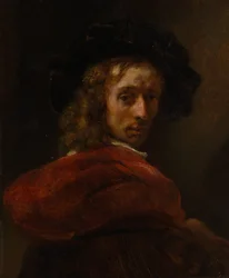 Man in een rode mantel