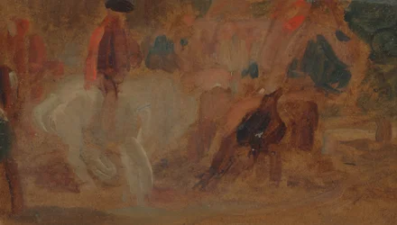 Man op een wit paard