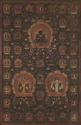 Mandala van Vajradhara, Manjushri en Sadakshari-Lokeshvara