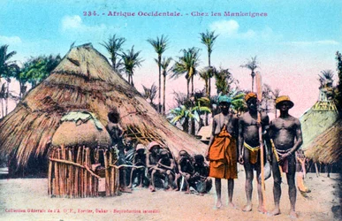 Mankaigne dorp, West-Afrika, 20e eeuw