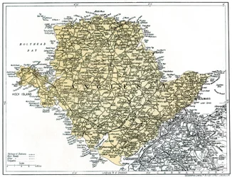 Kaart van Anglesey