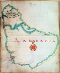 Kaart van Barbados, 1683