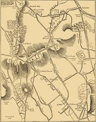 Kaart van Hornsey en Omgeving in 1819, ca. 1876