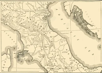 Kaart van Noord- en Midden-Italië