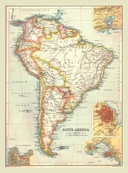 Kaart van Zuid-Amerika