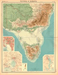 Kaart van Victoria en Tasmanië