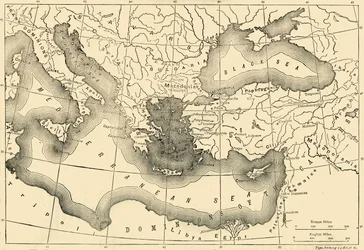 Kaart van het Byzantijnse Rijk in de negende eeuw, 1890