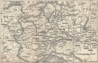 Kaart van de Marengo-campagne, 1800, 1896
