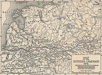 Kaart van de Russische campagne