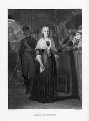 Marie Antoinette verlaat de Conventie na het vonnis, 1882