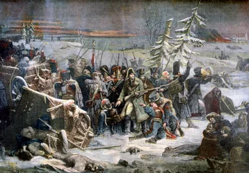 Maarschalk Ney tijdens de terugtocht uit Rusland, 1812