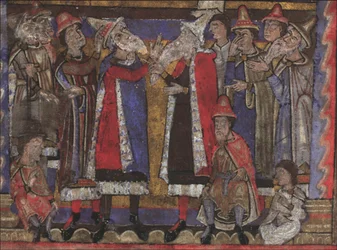 Mattheüs en de vertegenwoordigers van de twaalf stammen van Israël Evangeliën, voorheen Dresden Ms. A 94