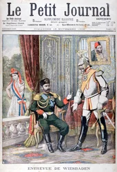 Ontmoeting tussen Tsaar Nicolaas II en Keizer Wilhelm II, Wiesbaden, Duitsland, 1903