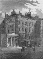 Messrs Christie en Mansons originele veilingzalen, Westminster, Londen