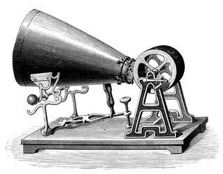 Phonautograaf uit het midden van de 19e eeuw, c1880