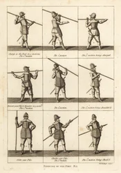 Militaire oefeningen met de piek