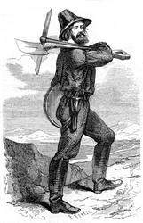 Mijnprospector in de Californische goudvelden, 1853