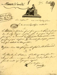 Ministerieel bevel betreffende...een...sabel voor de Eerste Consul, 10 oktober 1801, 1921
