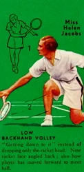 Miss Helen Jacobs - Lage Backhand Volley, ca. 1935