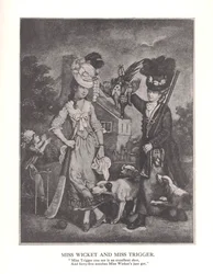 Miss Wicket en Miss Trigger, ca. 1778, 1912