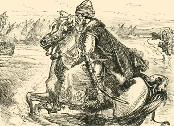 Mohammed II moedigt zijn zeelieden aan, 1890