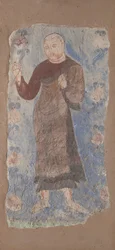 Monnik met een lotus, ca. 6e-7e eeuw