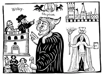 Moeder Shipton voorspelt de dood van Kardinaal Wolsey