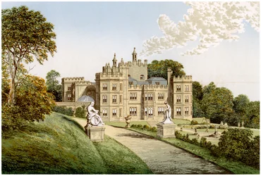 Mount Edgcumbe, Cornwall, huis van Lord Mount Edgcumbe, ca. 1880