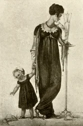 Rouwkleding van moeder en kind, 1809, 1937